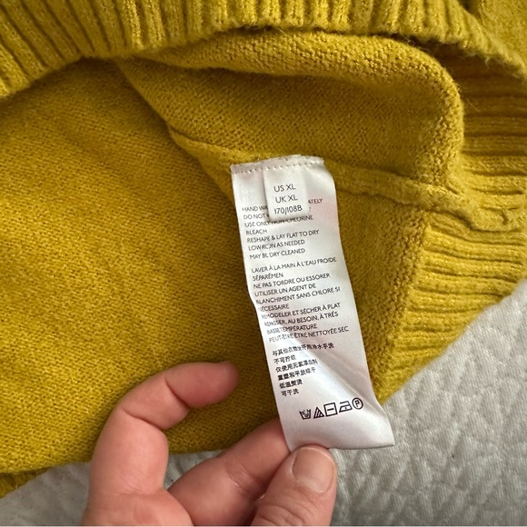 Anthropologie yellow Sweater, size XL - Picture 4 of 5